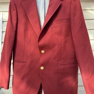 Vintage Elegant Burgundy Men's Blazer